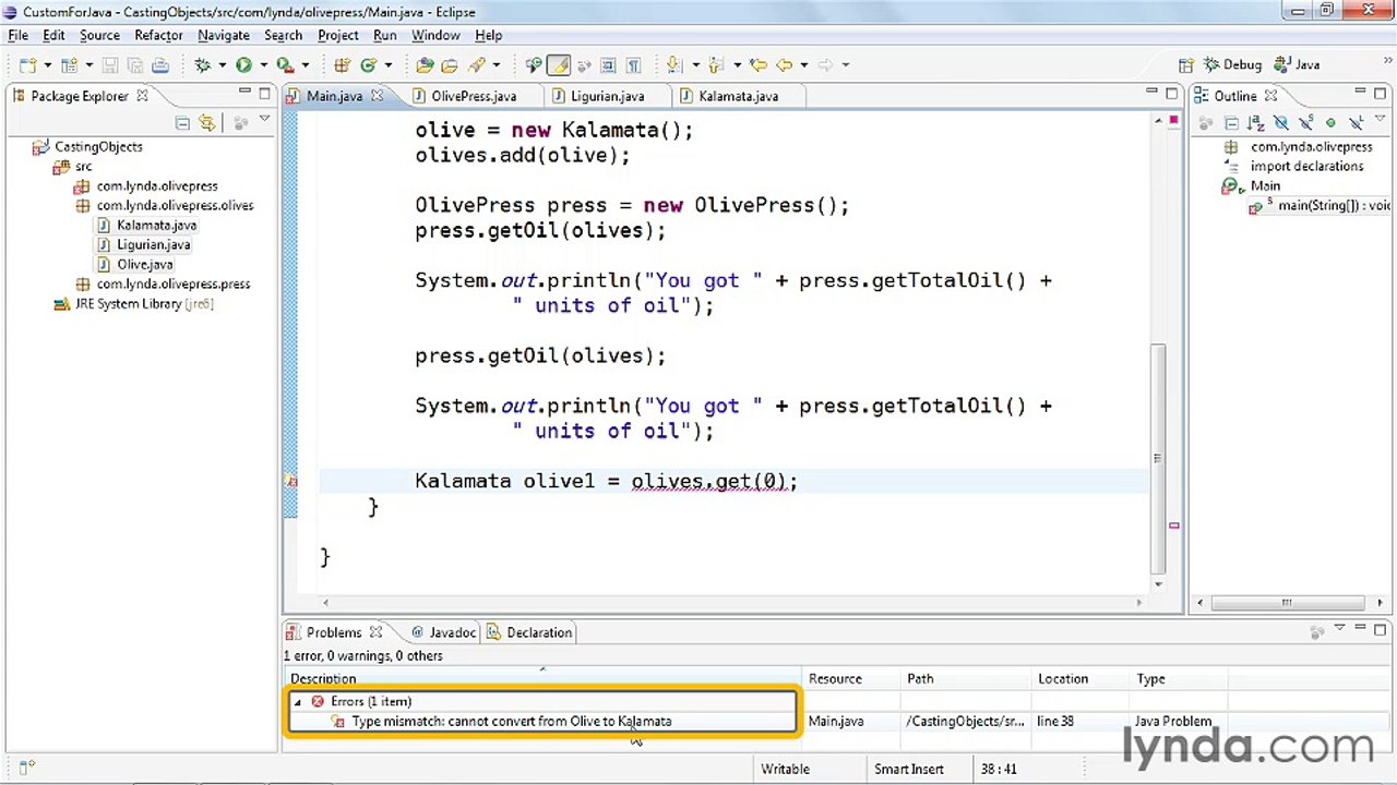 10-4. Casting subclass objects - Java Classes Part 55