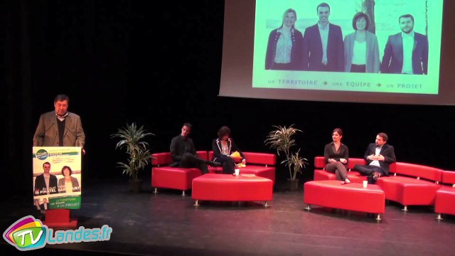 Réunion publique à Soustons, liste «Les Landes en Avant» Canton Marensin Sud. Intervention de Jean Yves Montus