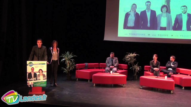 Réunion publique à Soustons, liste «Les Landes en Avant» Canton Marensin Sud. Intervention de Arnaud Pinatel