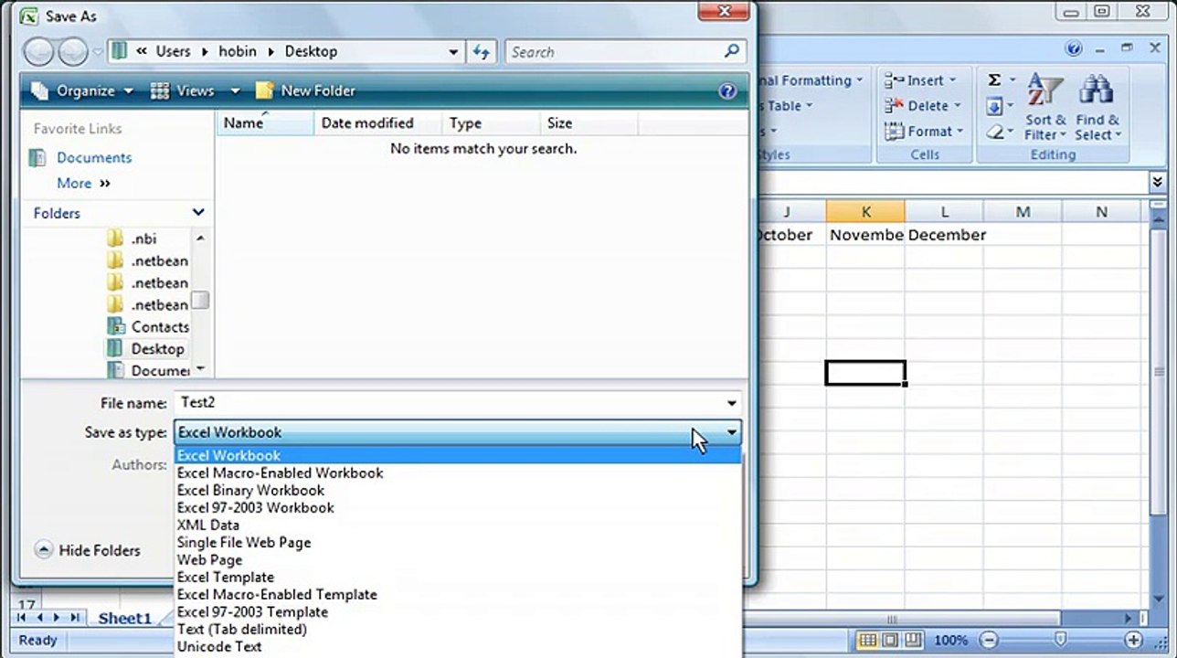 MS Excel 2007 Part 3 (File formats)