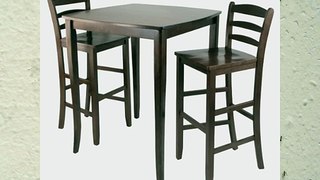 Winsome Inglewood High/Pub Dining Table with Ladder Back Stool 3-Piece