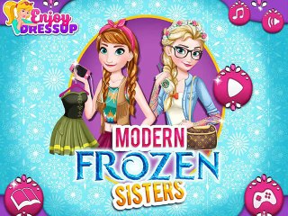 Download Video: ▐ ╠╣Đ▐►Modern Frozen Sisters Princess Elsa And Anna Makeover and Dress Up Game