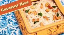 Coconut Rice | South Indian Rice Recipe | Divine Taste With Anushruti