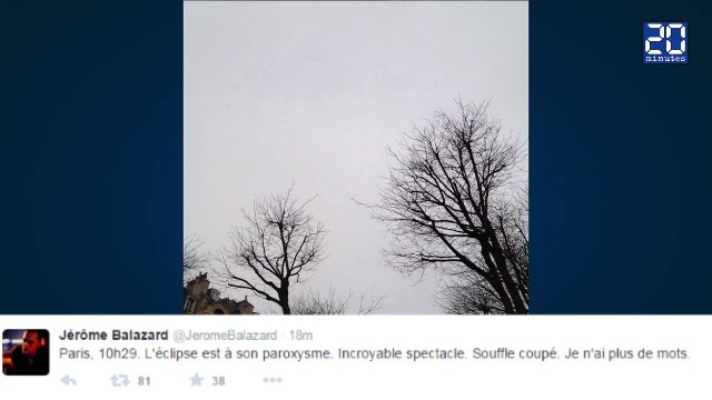 Les Parisiens se moquent de l'éclipse passée inaperçue
