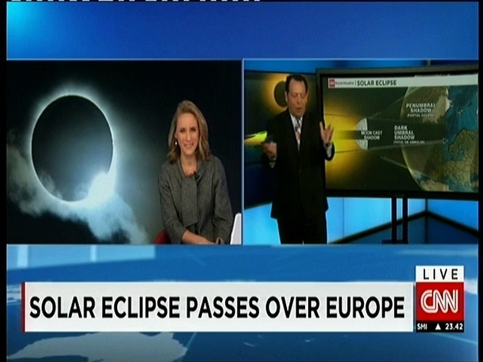 Solar Eclipse  in Europe from CNN - 20.Mart.2015