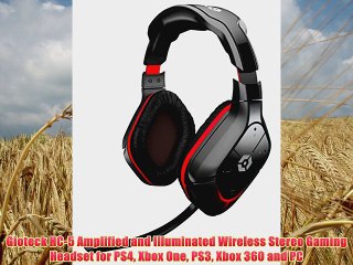 Gioteck HC5 Amplified and Illuminated Wireless Stereo Gaming Headset for PS4 Xbox One PS3 Xbox 360 and PC