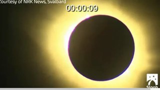 Mar. 20, 2015 at 10:10 AM GMT: Total Solar Eclipse, Svalbard, courtesy of SLOOH