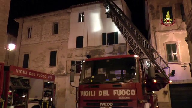 Castelfidardo (AN) - Incendio di una canna fumaria (19.03.15)