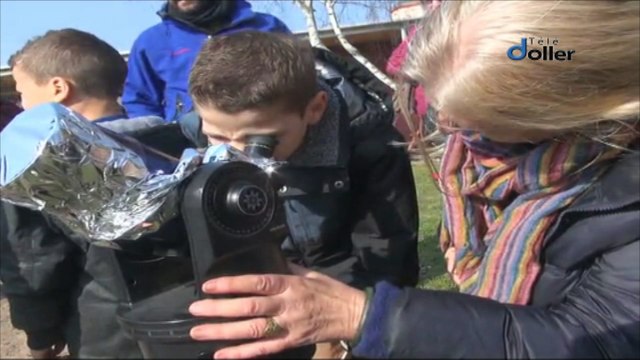 Eclipse solaire à Wittelsheim avec le CAW (Club d'Astronomie de Wittelsheim)