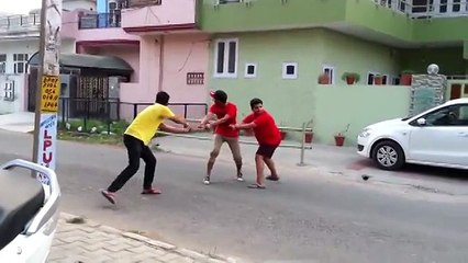 Invisible Rope Prank Mad India-  funny 2