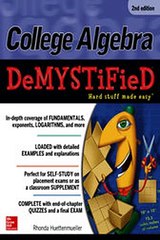 Download College Algebra DeMYSTiFieD 2nd Edition ebook {PDF} {EPUB}