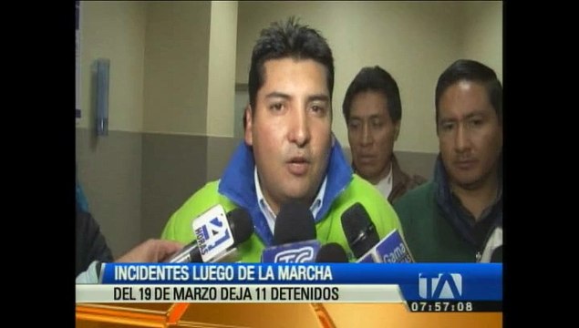 Incidentes luego de la marcha del 19M dejan 11 detenidos