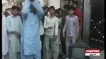 Fans destroying their tv set and bat after loosing quarter final from Australia