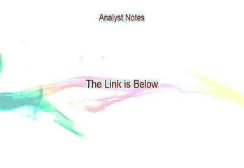 Analyst Notes Review - See my Review
