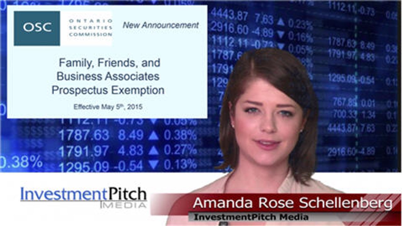 New OSC Prospectus Exemption - InvestmentPitch Media