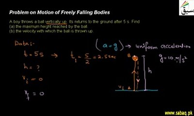 Problem on Motion of Freely Falling Bodies