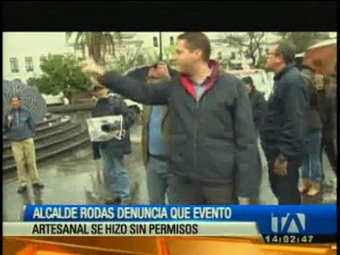 Alcalde Rodas denuncia que evento artesanal se realizó sin permisos