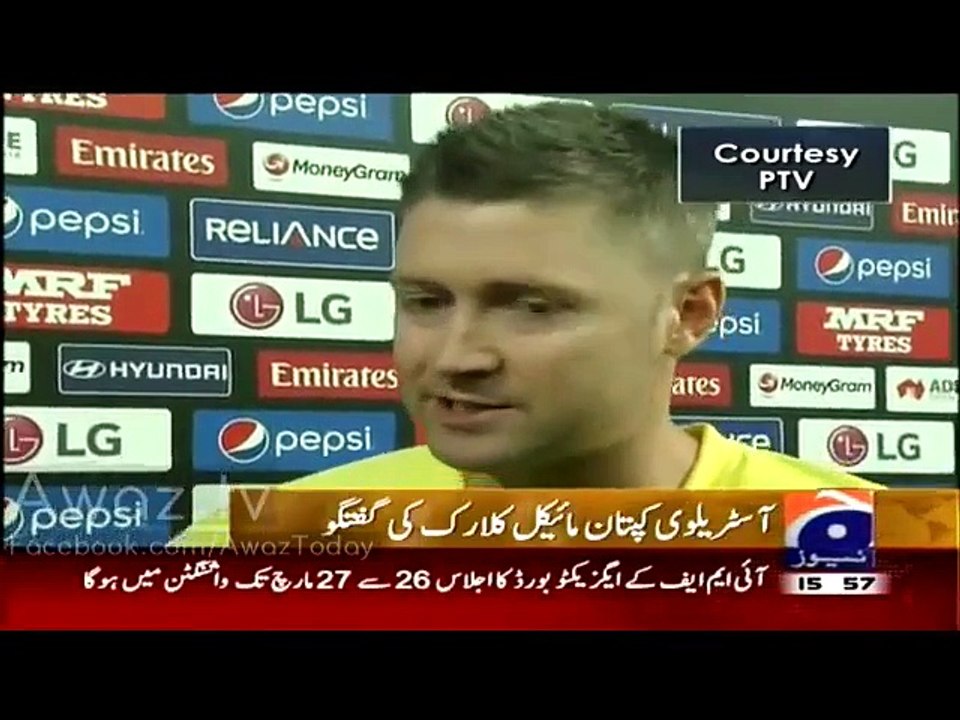 Australian Captain Michael Clarke Praising Wahab Riaz for his Aggressive and Hostile Bowling