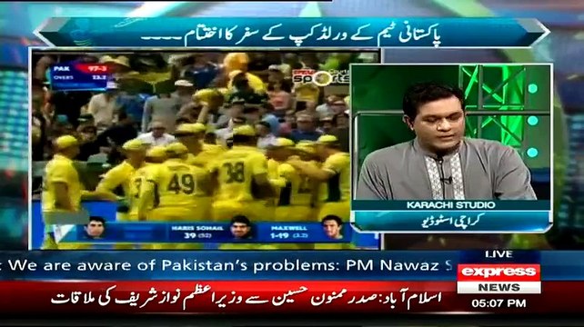Josh Jaga De – 20th March 2015 Wahab Riaz vs Shane Watson Pak vs Austrailia