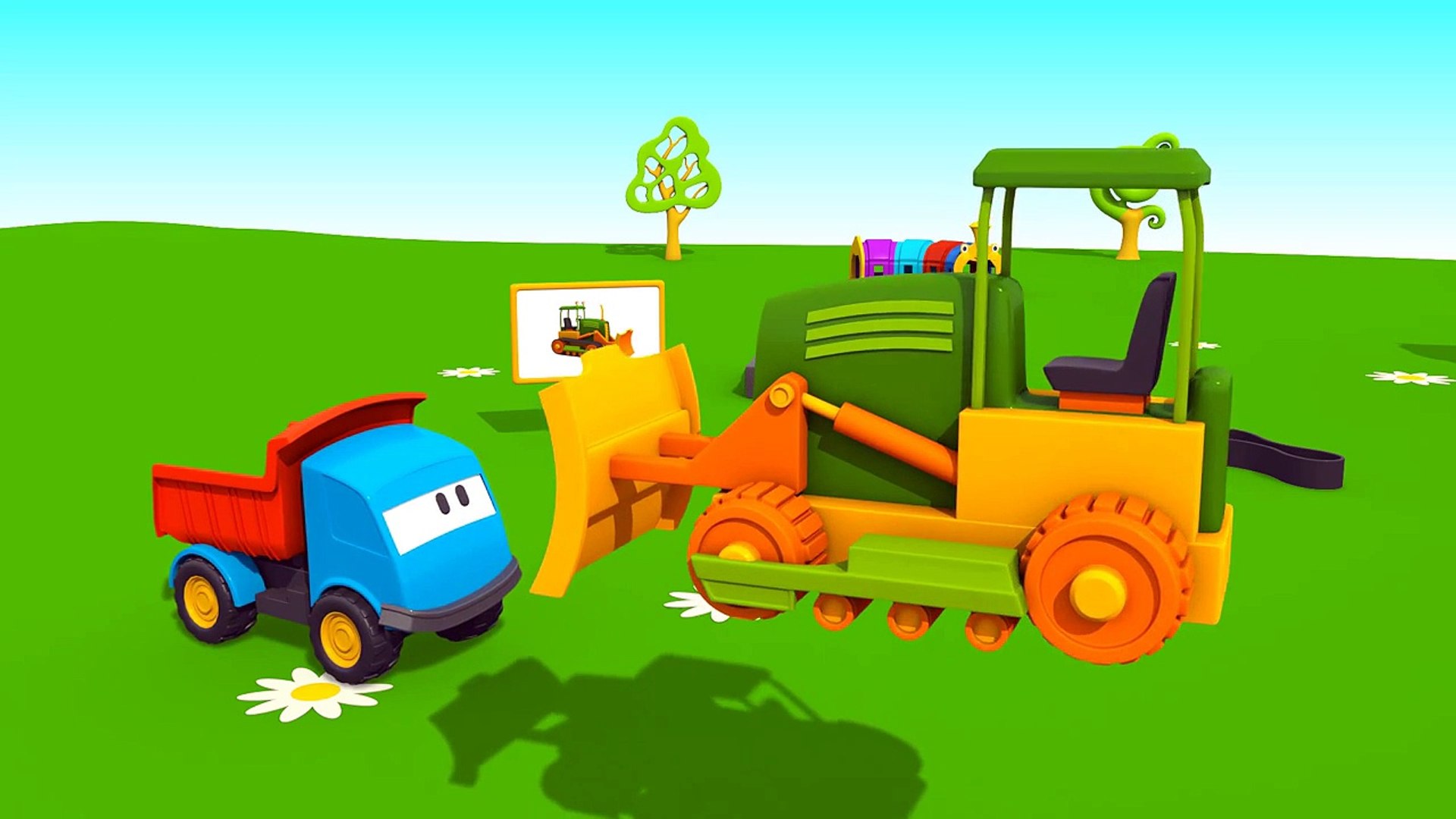 TuTiTu cartoon style - Kids 3D Construction Cartoons for Children 20 - Leos  BULLDOZER - video Dailymotion