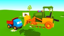 TuTiTu cartoon style - Kids 3D Construction Cartoons for Children 20 - Leos BULLDOZER