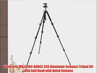 Manfrotto MK293A4-A0RC2 293 Aluminum Compact Tripod Kit with Ball Head with Quick Release