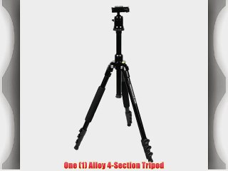 Cowboystudio Complete Alloy 4-section Tripod with Quick-Release Plate Ball Head and Carrying