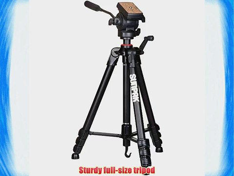 Sunpak 65 Pro M4 Heavy Duty Video Tripod with Fluid Head