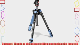 Manfrotto MKBFRA4L-BH Befree compact lightweight blue tripod for travel photography with ball