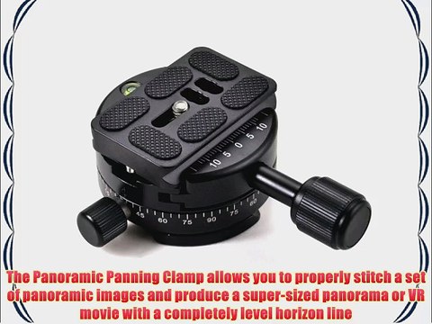 Emgreat? Panoramic Panorama Panning Base Head Tripod Clam QR Plate for Camera Tripod