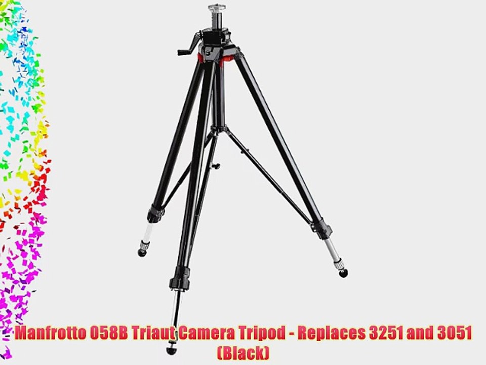 Manfrotto 058B Triaut Camera Tripod - Replaces 3251 and 3051 (Black)