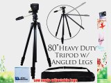 80 Inch Elite Series Professional Heavy Duty w/ Angled Legs Action Camcorder Tripod For Sony