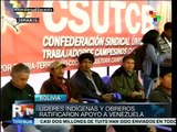 Líderes indígenas y campesinos bolivianos expresan apoyo a Venezuela