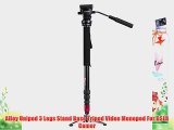 Alloy Unipod 3 Legs Stand Base Tripod Video Monopod For DSLR Camer