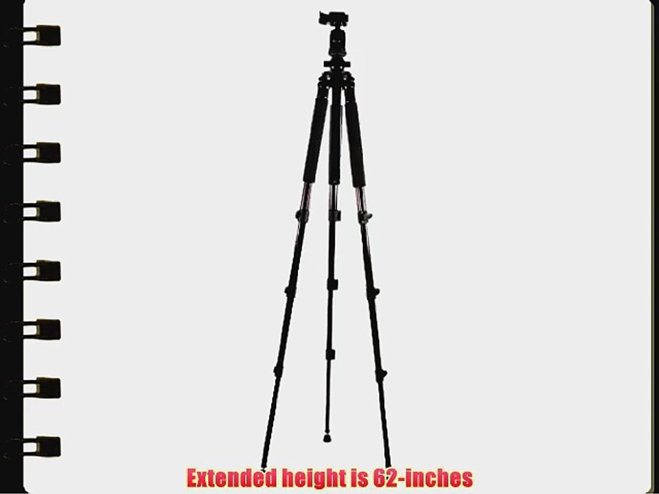 Vivitar VIV-MPT-600-BLK Magnesium Series Pro Tripod (Black)