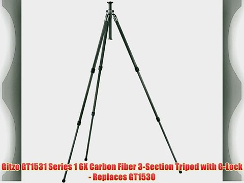 Gitzo GT1531 Series 1 6X Carbon Fiber 3-Section Tripod with G-Lock - Replaces GT1530
