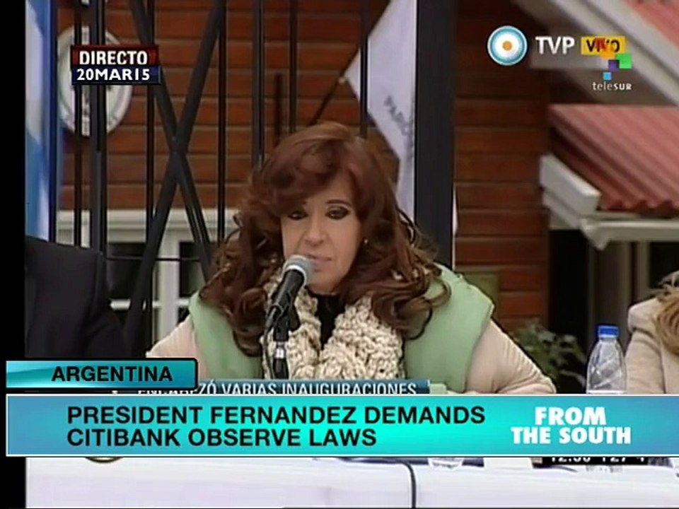 Argentine President tells Citibank to obey the law