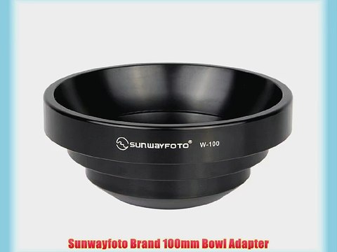 SUNWAYFOTO W-100 100mm Bowl Adapter for Sachtler Gitzo etc Tripod Head Sunway
