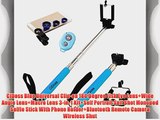 CiDoss Blue Universal Clip-on 180 Degree Fish Eye Lens Wide Angle Lens Macro Lens 3-in-1 Kit Self