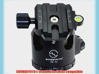 SUNWAYFOTO XB-52 Tripod Ball Head Arca Compatible Low COG 132lb Max Load XB52 Sunway
