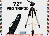 Professional PRO 72 Super Strong Tripod With Deluxe Soft Tripod Carrying Case For The Sony