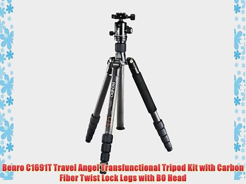 Benro C1691T Travel Angel Transfunctional Tripod Kit with Carbon Fiber Twist Lock Legs with