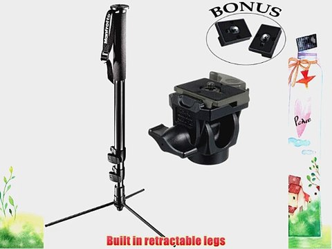 Manfrotto 682B Self Standing Monopod 234RC Head Kit 2 Replacement Quick Release Plates