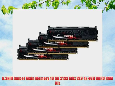 G.Skill Sniper Main Memory 16 GB 2133 MHz CL9 4x 4GB DDR3 RAM Kit