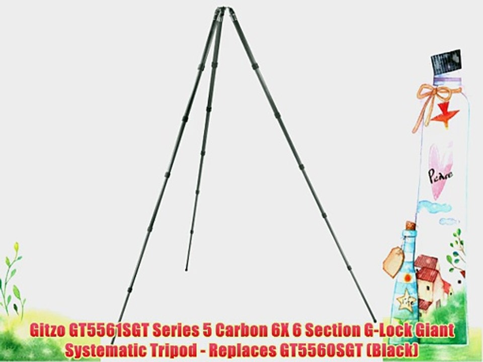 Gitzo GT5561SGT Series 5 Carbon 6X 6 Section G-Lock Giant Systematic Tripod - Replaces GT5560SGT