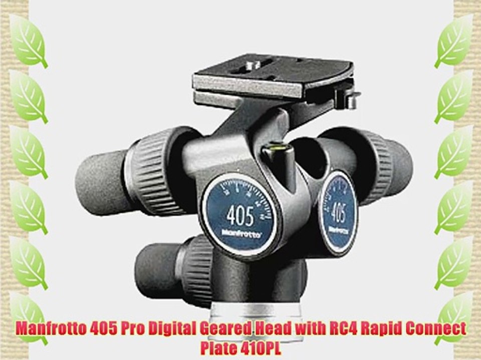 Manfrotto 405 Pro Digital Geared Head with RC4 Rapid Connect Plate 410PL