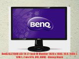 BenQ GL2760H LED TN 27-inch W Monitor 1920 x 1080 16:9 1000:1 12M:1 2 ms GTG DVI HDMI - Glossy