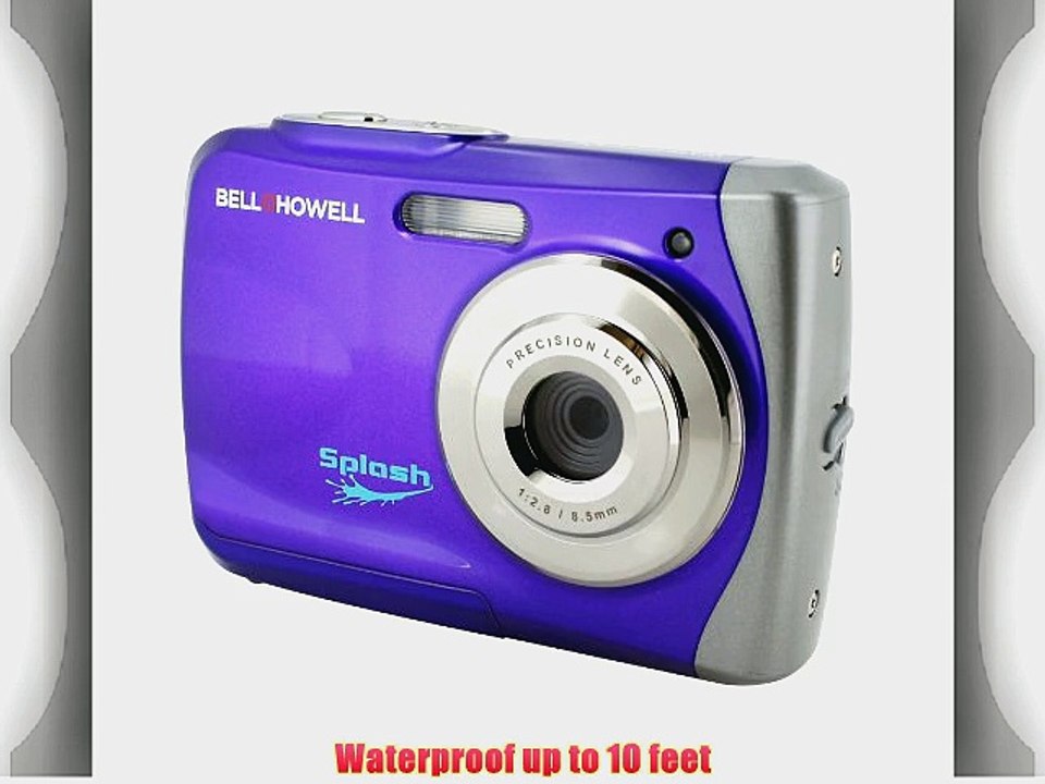 Bell Howell Splash WP7 12 MP Waterproof Digital Camera Purple