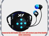 X-1 (Powered by H2O Audio) INT4-BK-X Interval 4G Waterproof Headphone System for iPod Shuffle