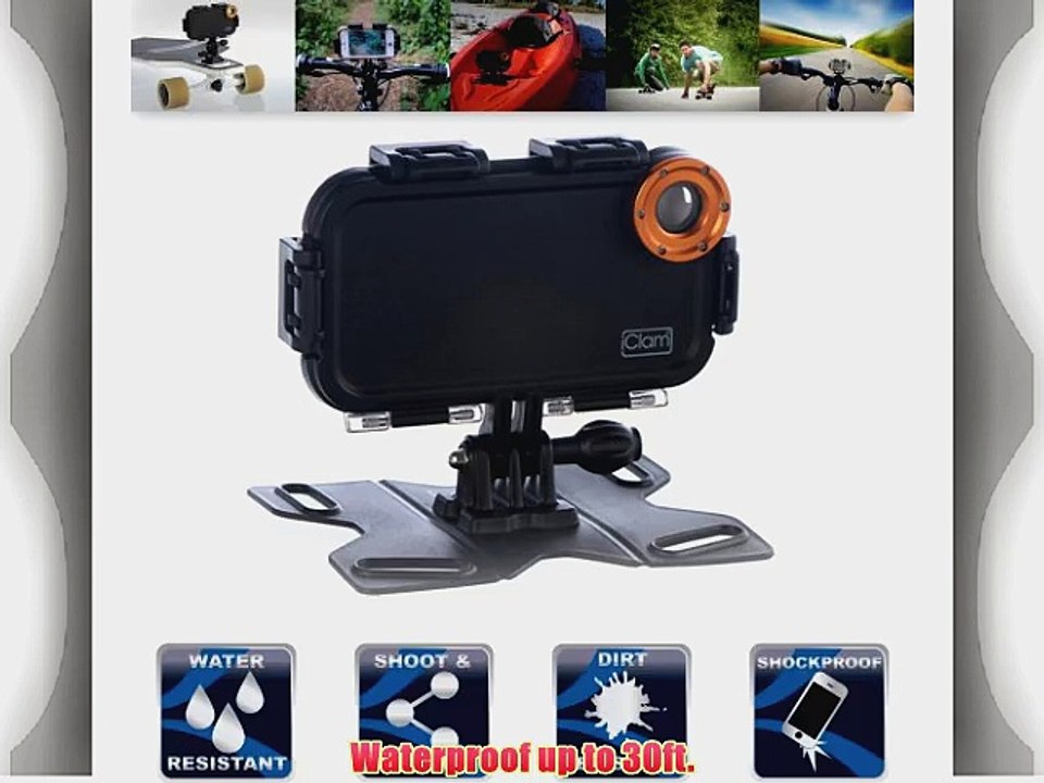 Sabrent iClam - Waterproof Extreme Sports Case for your iPhone 4 - (5 different mounts included)
